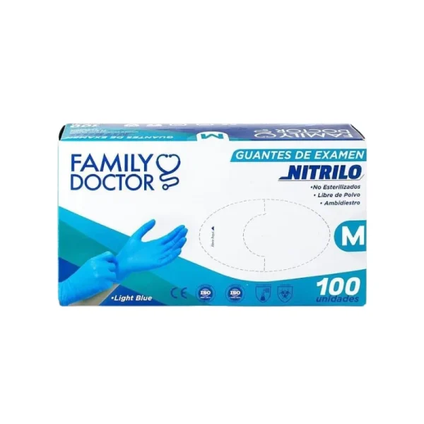 GUANTE NITRILO FAMILY DOCTOR LIGHT BLUE